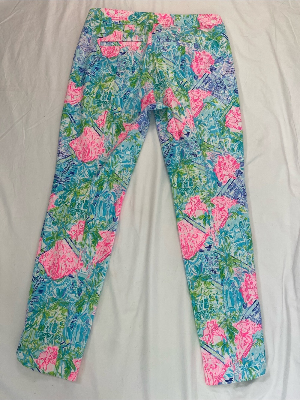 Lilly Pulitzer Women's Straight Leg pants in Pink, Blue, Green - Picture 6 of 7